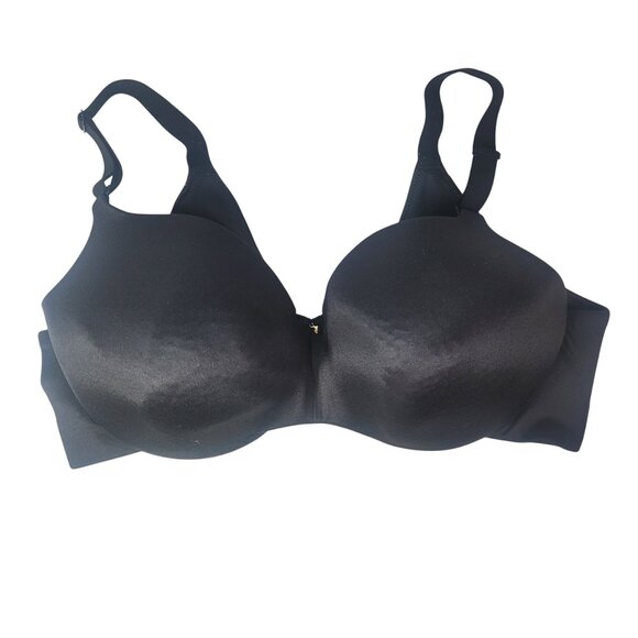 Cacique Underwire Bra Black 42DD Adjustable Lightly Padded Balconette Seamless - Picture 1 of 9